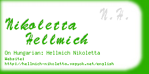 nikoletta hellmich business card